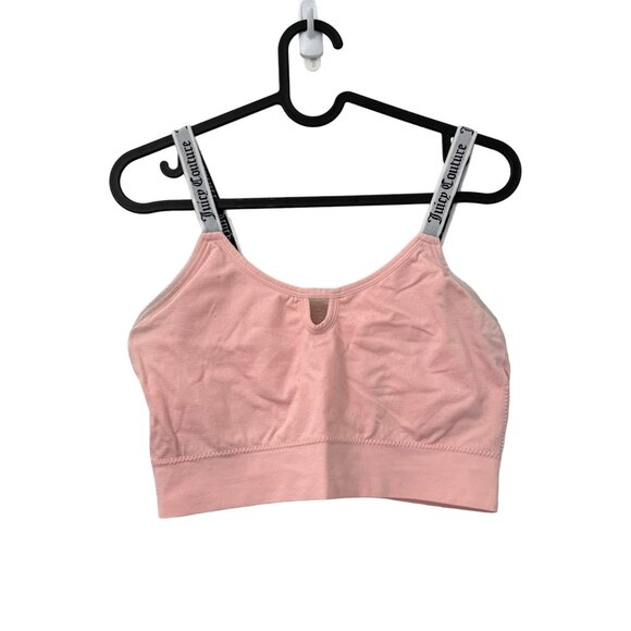 Juicy Couture Baby Pink Y2K Logo Strap Keyhole Bralette Womens Plus Size 1X - Picture 1 of 4
